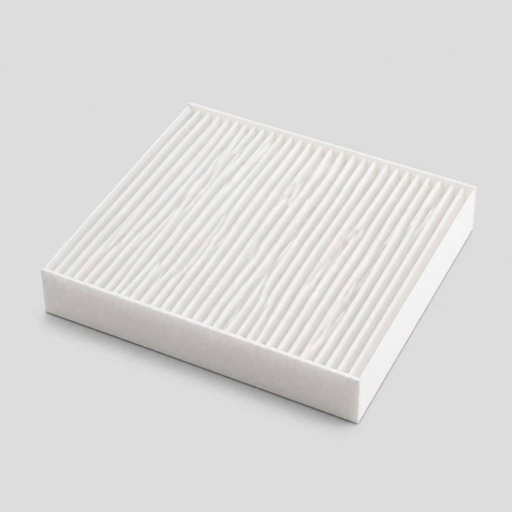 Filtre d'habitacle à particules simples sur fond clair
