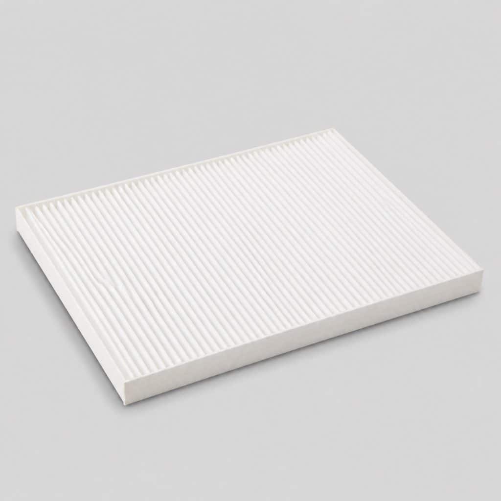 Filtre d'habitacle à particules simples sur fond clair